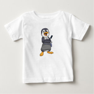 Penguin as Hair stylist with Comb Baby T-Shirt