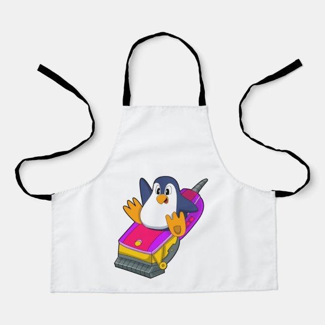 Penguin as Hairdresser with Razor Apron (Front)