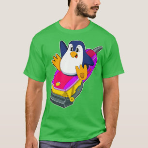 Penguin as Hairdresser with Razor T-Shirt