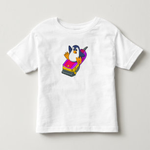 Penguin as Hairdresser with Razor Toddler T-Shirt