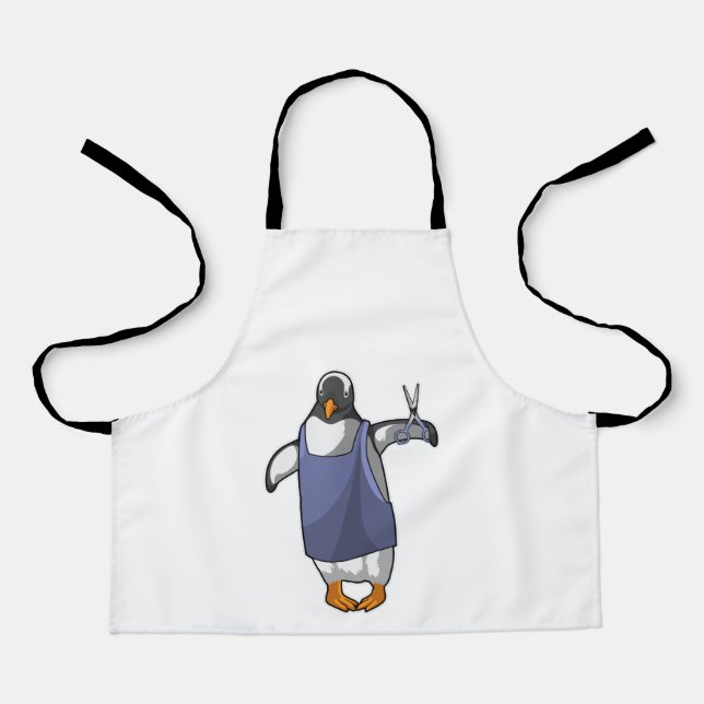Penguin as Hairdresser with Scissors Apron (Front)
