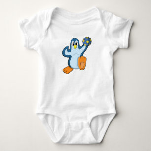 Penguin as Handball player with Handball Baby Bodysuit