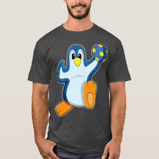 Penguin as Handball player with Handball T-Shirt