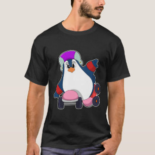 Penguin as Inline Skater with Inline Skates T-Shirt