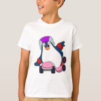 Penguin as Inline Skater with Inline Skates