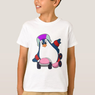 Penguin as Inline Skater with Inline Skates T-Shirt