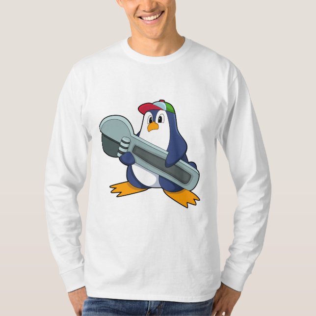 Penguin as Mechaic with Tool T-Shirt (Front)