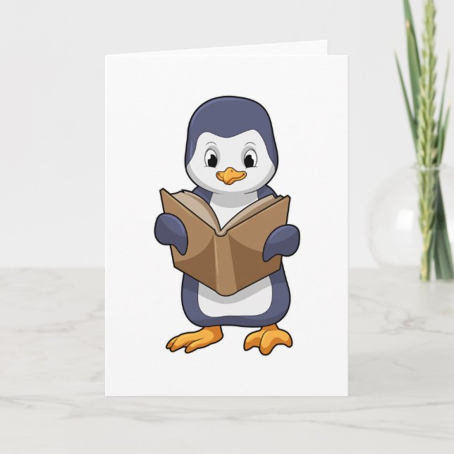 Penguin as Nerd with Book Card (Front)