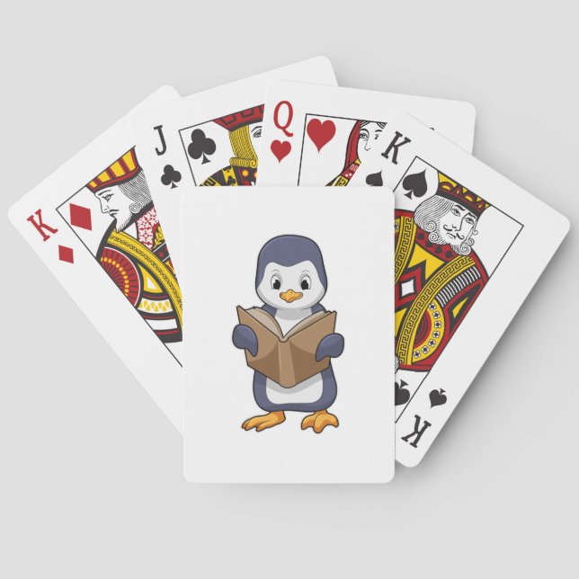 Penguin as Nerd with Book Playing Cards (Back)