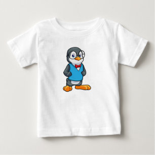 Penguin as Nerd with Glasses Baby T-Shirt
