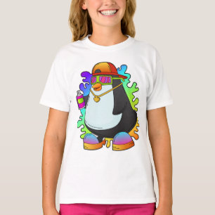 Penguin as Painter with Spray T-Shirt