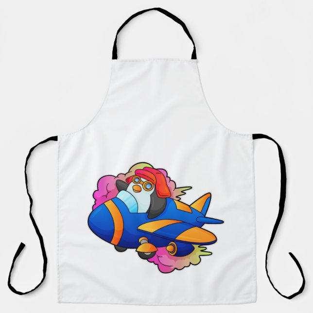 Penguin as Pilot with Plane Apron (Front)