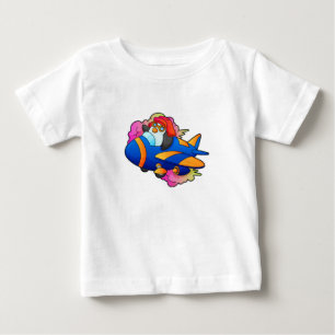 Penguin as Pilot with Plane Baby T-Shirt