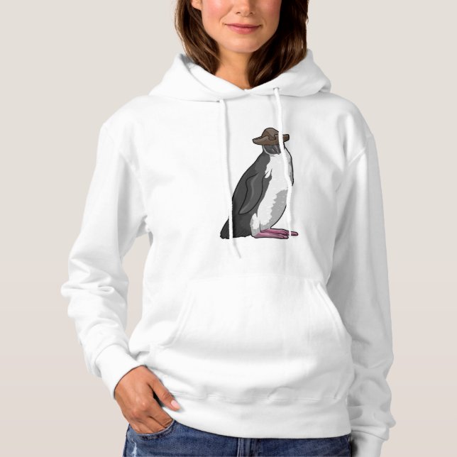 Penguin as Pirate with Hat Hoodie (Front)