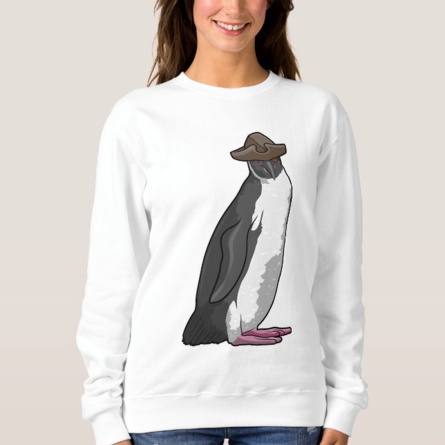 Penguin as Pirate with Hat Sweatshirt (Front)