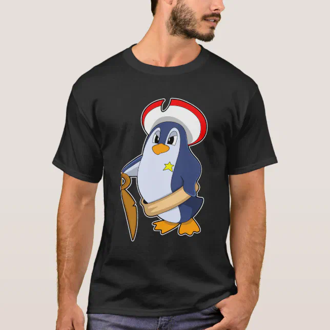 Penguin as Pirate with Hat TShirt Zazzle