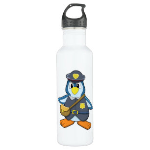 Penguin as Policewoman with Handbag 710 Ml Water Bottle