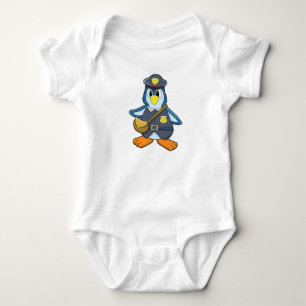 Penguin as Policewoman with Handbag Baby Bodysuit
