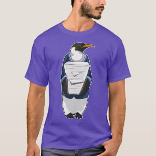 Penguin as Secretary with Stack of paper T-Shirt