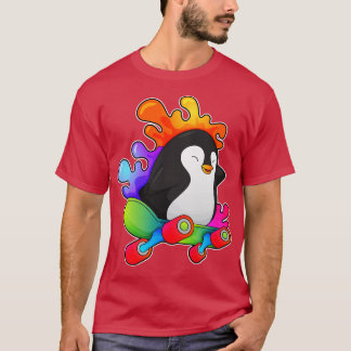 Penguin as Skater with Skateboard T-Shirt