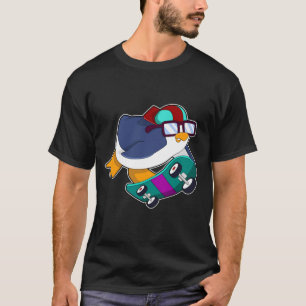 Penguin as Skater with Skateboard T-Shirt