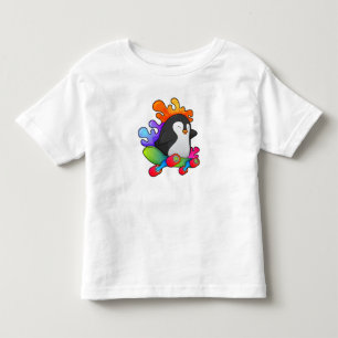 Penguin as Skater with Skateboard Toddler T-Shirt