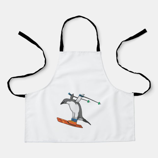 Penguin as Ski jumper with Ski Apron (Front)