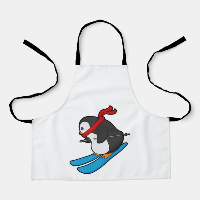 Penguin as Skier with Ski Apron (Front)