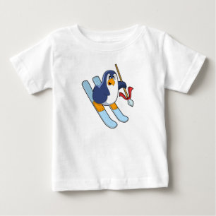 Penguin as Skier with Ski Baby T-Shirt