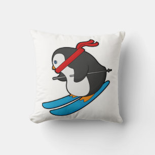 Penguin as Skier with Ski Cushion