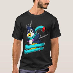 Penguin as Skier with Skis T-Shirt