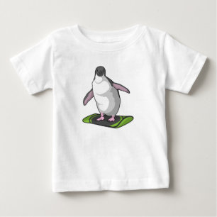 Penguin as Snowboarder with Snowboard Baby T-Shirt