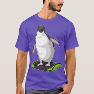 Penguin as Snowboarder with Snowboard T-Shirt