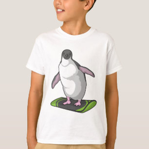 Penguin as Snowboarder with Snowboard T-Shirt