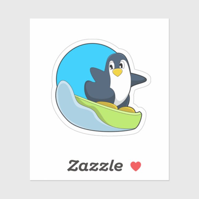 Penguin as Snowboarder with Sonowboard.PNG (Sheet)