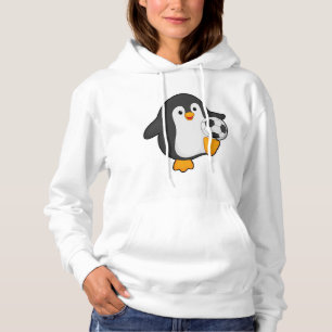 Penguin as Soccer player with Soccer ball Hoodie