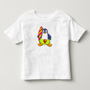 Penguin as Surfer with Surfboard Toddler T-Shirt