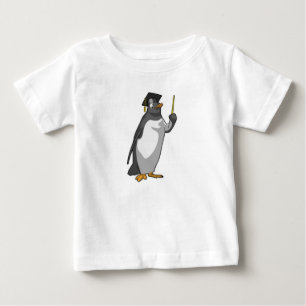 Penguin as Teacher with Pointer Baby T-Shirt