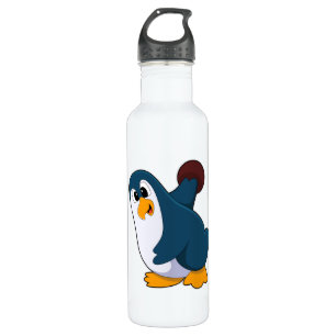 Penguin at Bowling with Bowling ball 710 Ml Water Bottle