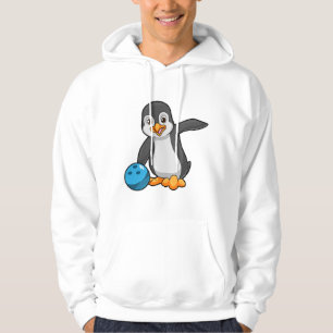 Penguin at Bowling with Bowling ball Hoodie