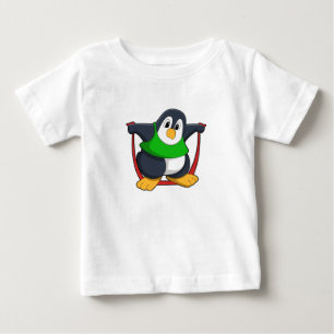 Penguin at Fitness with Skipping rope.PNG Baby T-Shirt