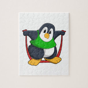 Penguin at Fitness with Skipping rope.PNG Jigsaw Puzzle