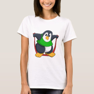 Penguin at Fitness with Skipping rope.PNG T-Shirt