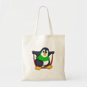 Penguin at Fitness with Skipping rope.PNG Tote Bag