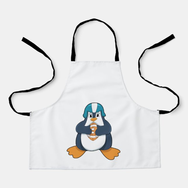 Penguin at Football Sports Apron (Front)