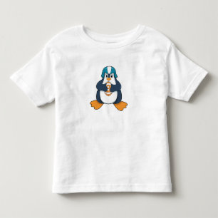 Penguin at Football Sports Toddler T-Shirt