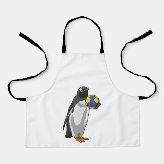 Penguin at Handball Sports Apron (Front)