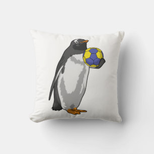 Penguin at Handball Sports Cushion