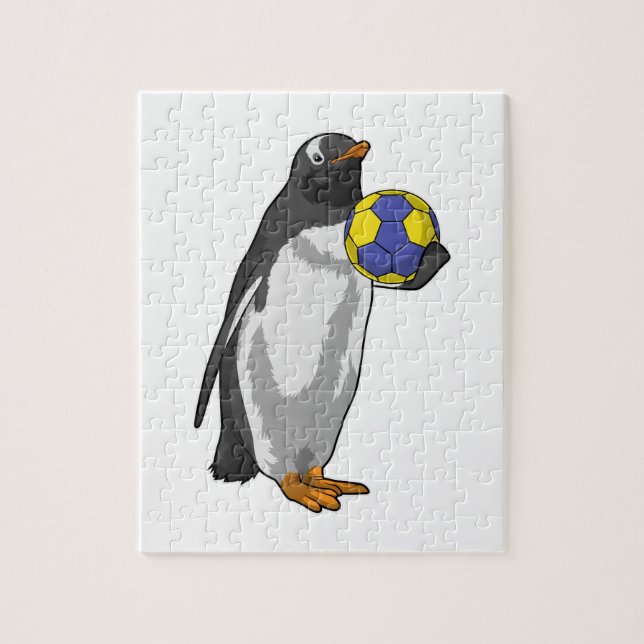 Penguin at Handball Sports Jigsaw Puzzle (Vertical)