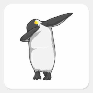 Penguin at Hip Hop Dance Dab Square Sticker